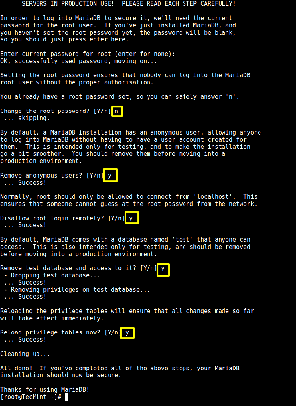 CentOS 7 中的 MySQL 安全配置