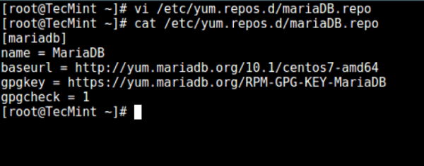 添加 MariaDB YUM 仓库