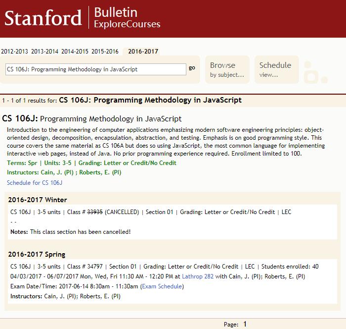 斯坦福大学CS 106课程变更：用JavaScript取代年迈的Java编程语言插图