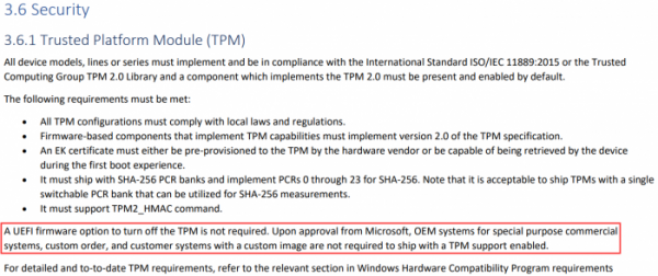 “后门”仍在：官方文档揭示TPM 2.0并非Windows 11的最低配置要求