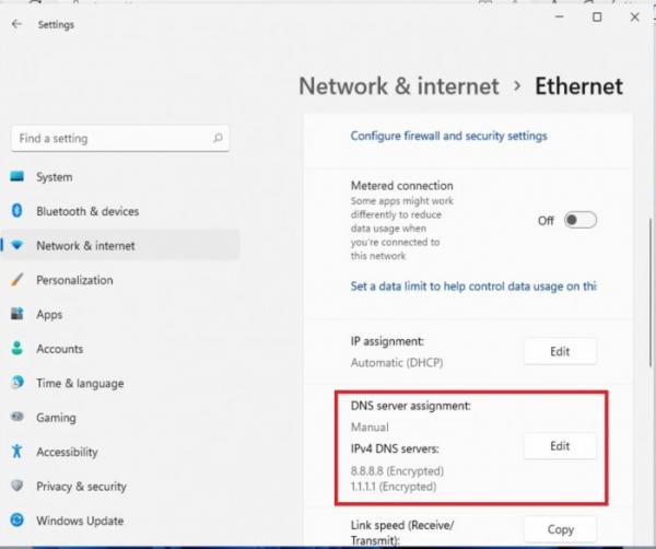 如何在Windows 11上启用DNS over HTTPS功能