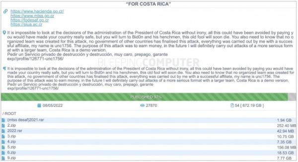 哥斯达黎加遭遇Conti勒索软件攻击后 美政府悬赏千万美金抓捕幕后黑手