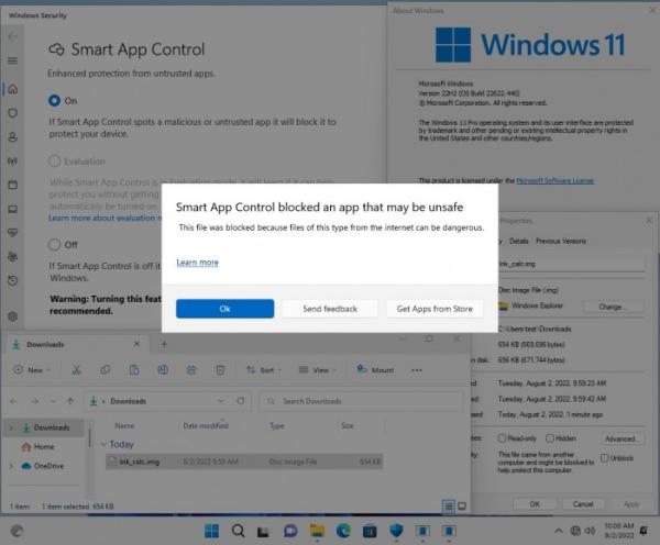 Windows 11智能应用控制可更好地阻止潜在恶意软件的传播