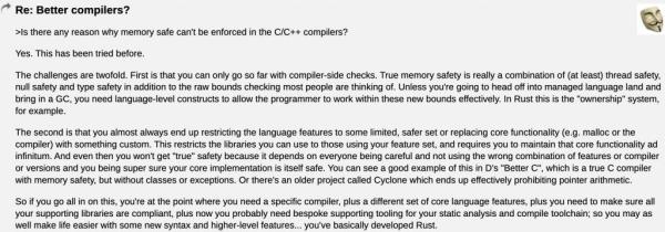 美国国家安全局督促弃用 C/C++，使用更安全的 Rust、C# 等！