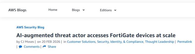亚马逊报告揭露：一黑客团伙凭AI工具五周横扫600个防火墙